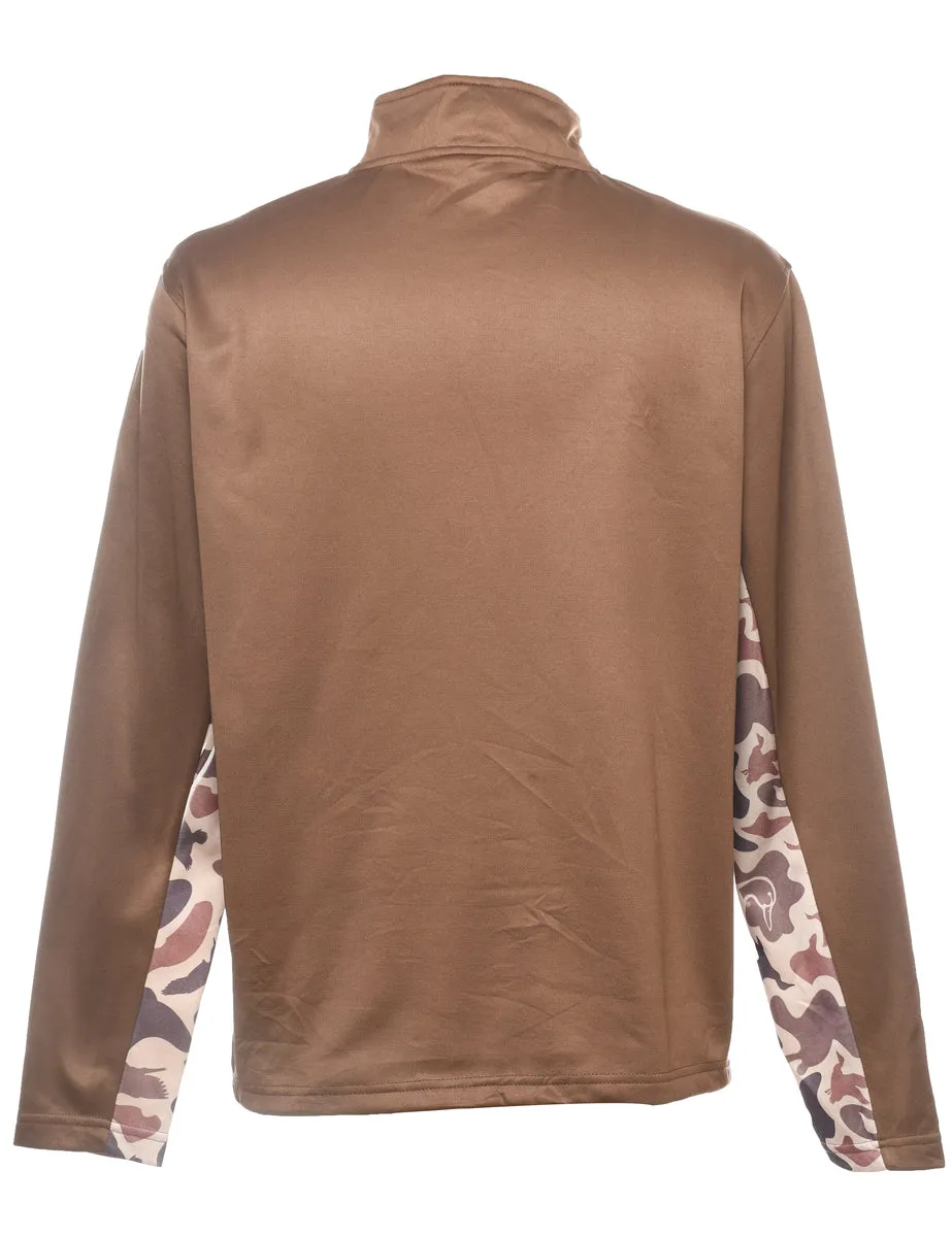 Quarter-Zip Printed Sweatshirt - L
