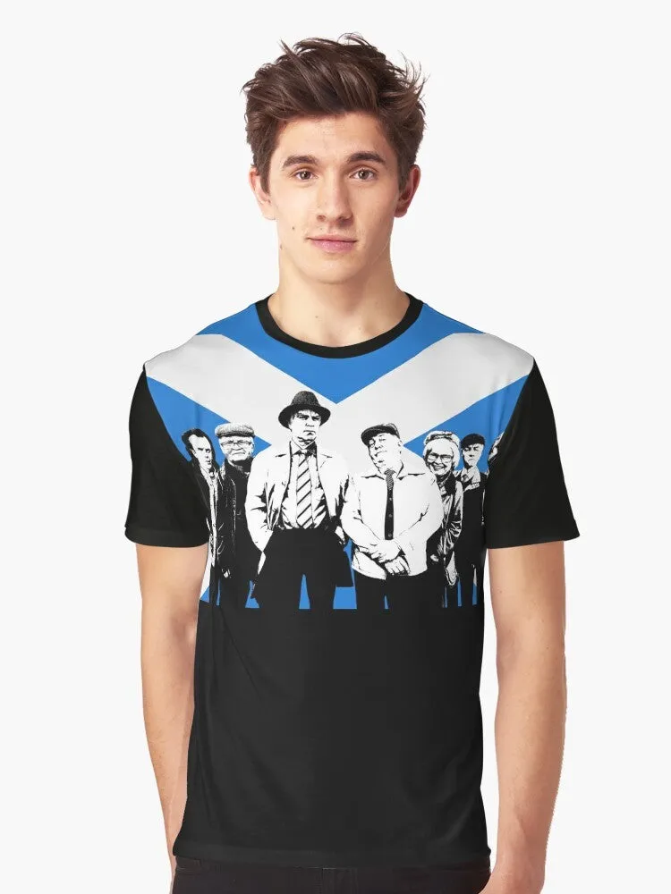 "Craiglang's Finest: Scottish Flag Graphic T-Shirt from Still Game"