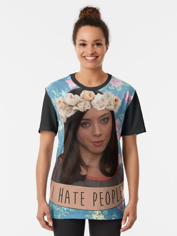 "I Hate People" April Ludgate Graphic T-Shirt