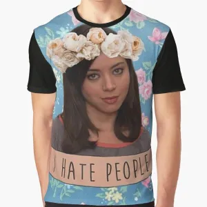"I Hate People" April Ludgate Graphic T-Shirt