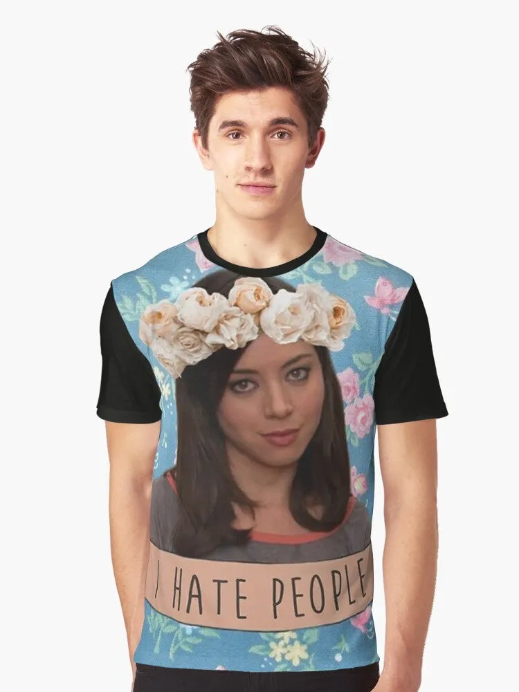 "I Hate People" April Ludgate Graphic T-Shirt