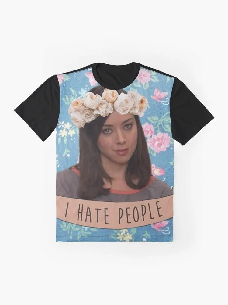 "I Hate People" April Ludgate Graphic T-Shirt