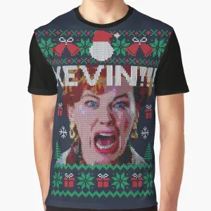 "KEVIN!!! Graphic T-Shirt - Home Alone Retro 90s Movie Classic"