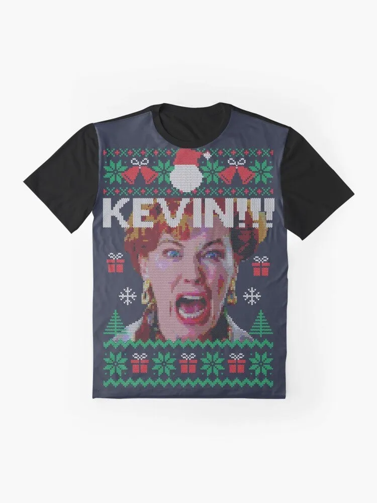 "KEVIN!!! Graphic T-Shirt - Home Alone Retro 90s Movie Classic"