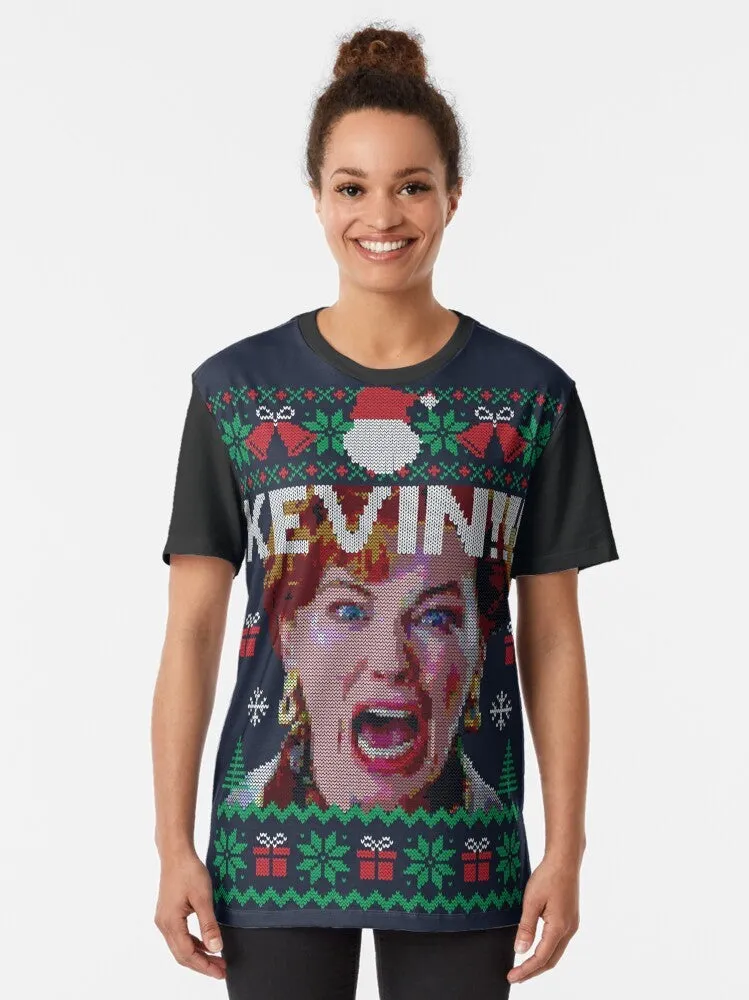 "KEVIN!!! Graphic T-Shirt - Home Alone Retro 90s Movie Classic"