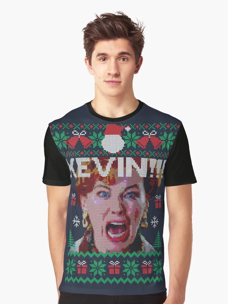 "KEVIN!!! Graphic T-Shirt - Home Alone Retro 90s Movie Classic"