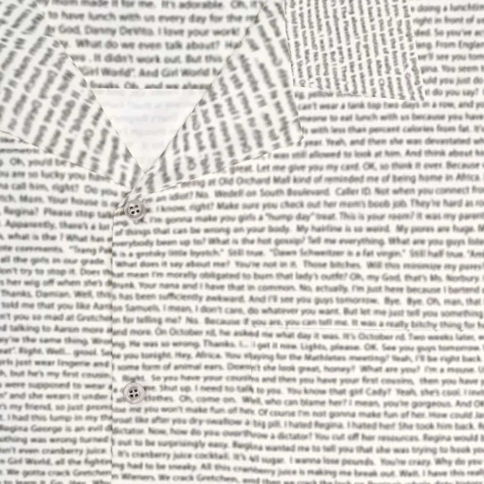 "Mean Girls" Script Hawaiian Shirt - Iconic Comedy Cult Classic
