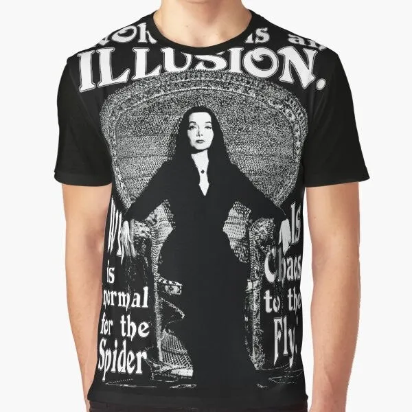"Morticia Addams - 'Normal Is An Illusion...' Graphic T-Shirt"