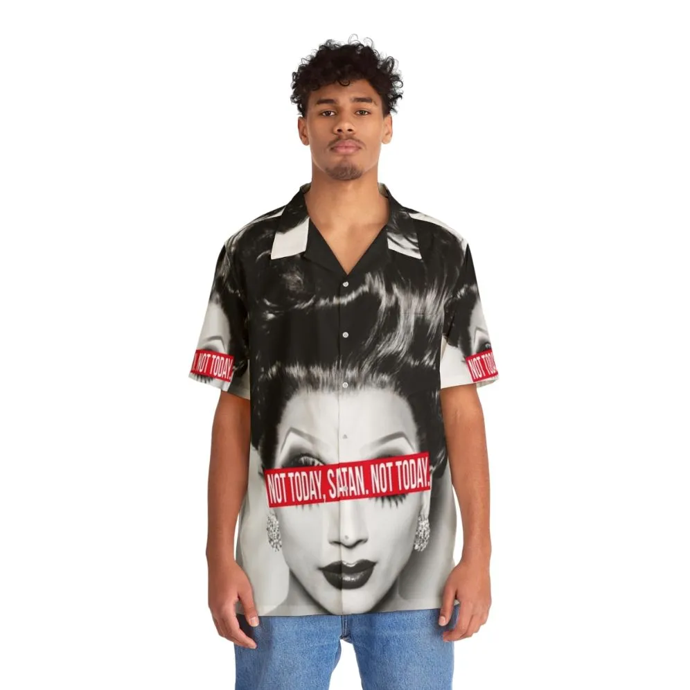 "Not Today Satan" Hilarious Hawaiian Shirt for Drag Fans