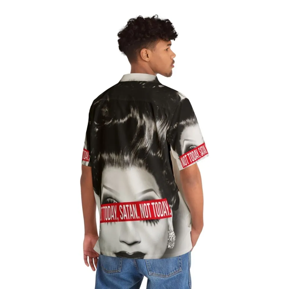 "Not Today Satan" Hilarious Hawaiian Shirt for Drag Fans