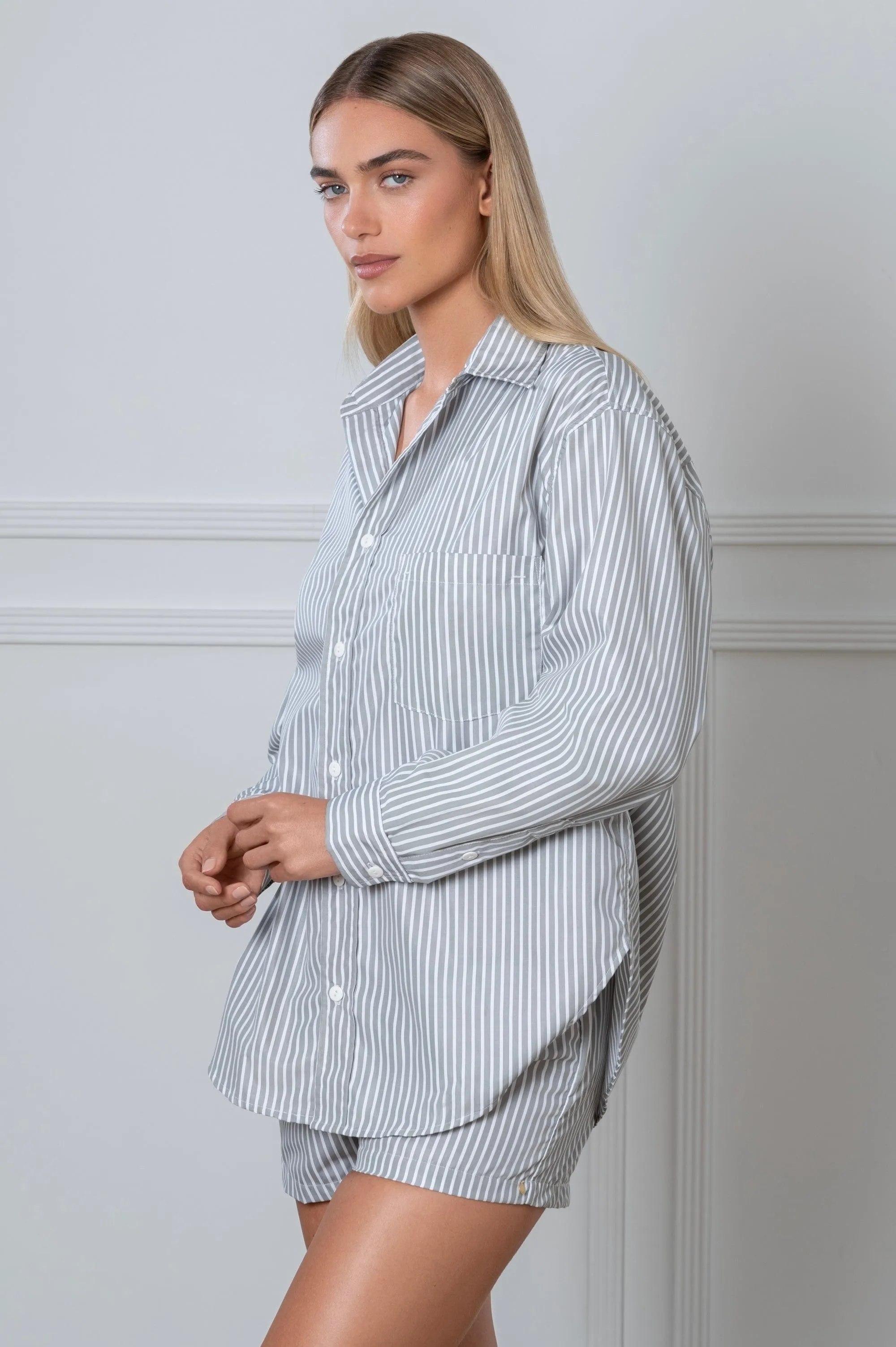 Striped Shirt Grey