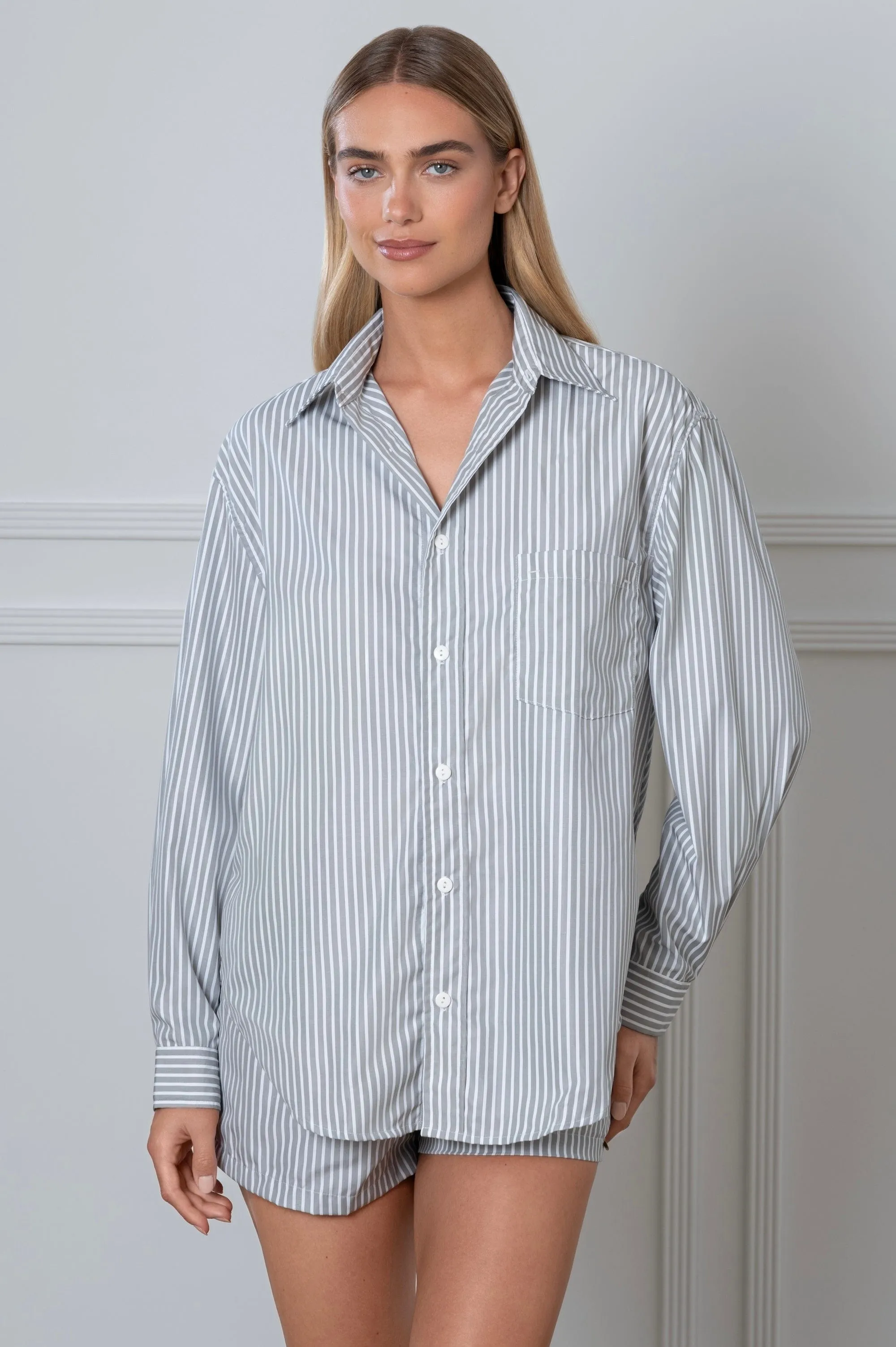 Striped Shirt Grey