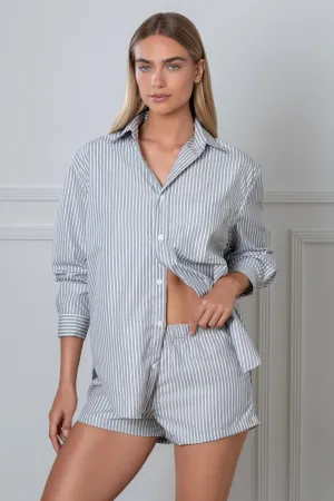 Striped Shirt Grey