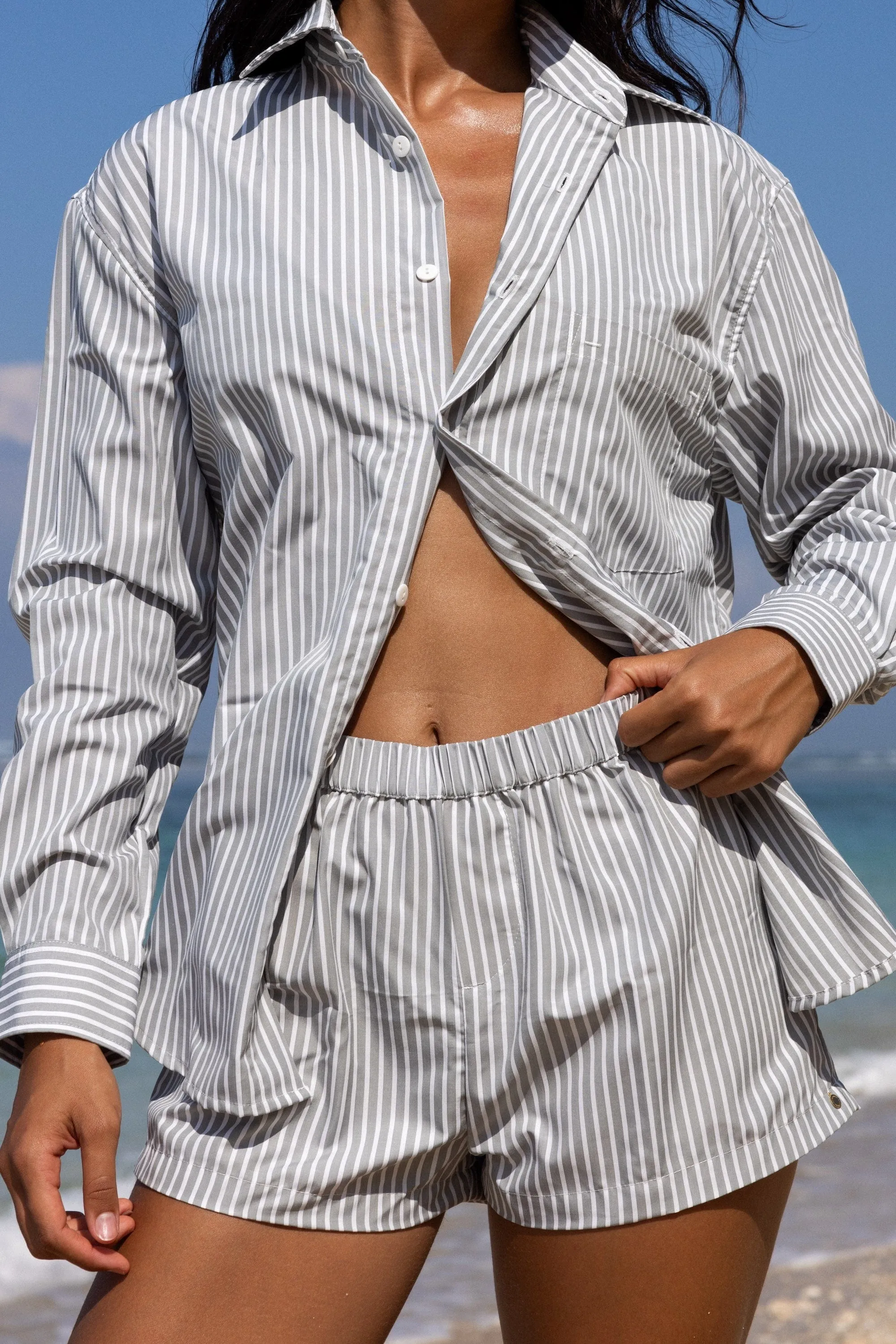Striped Shirt Grey