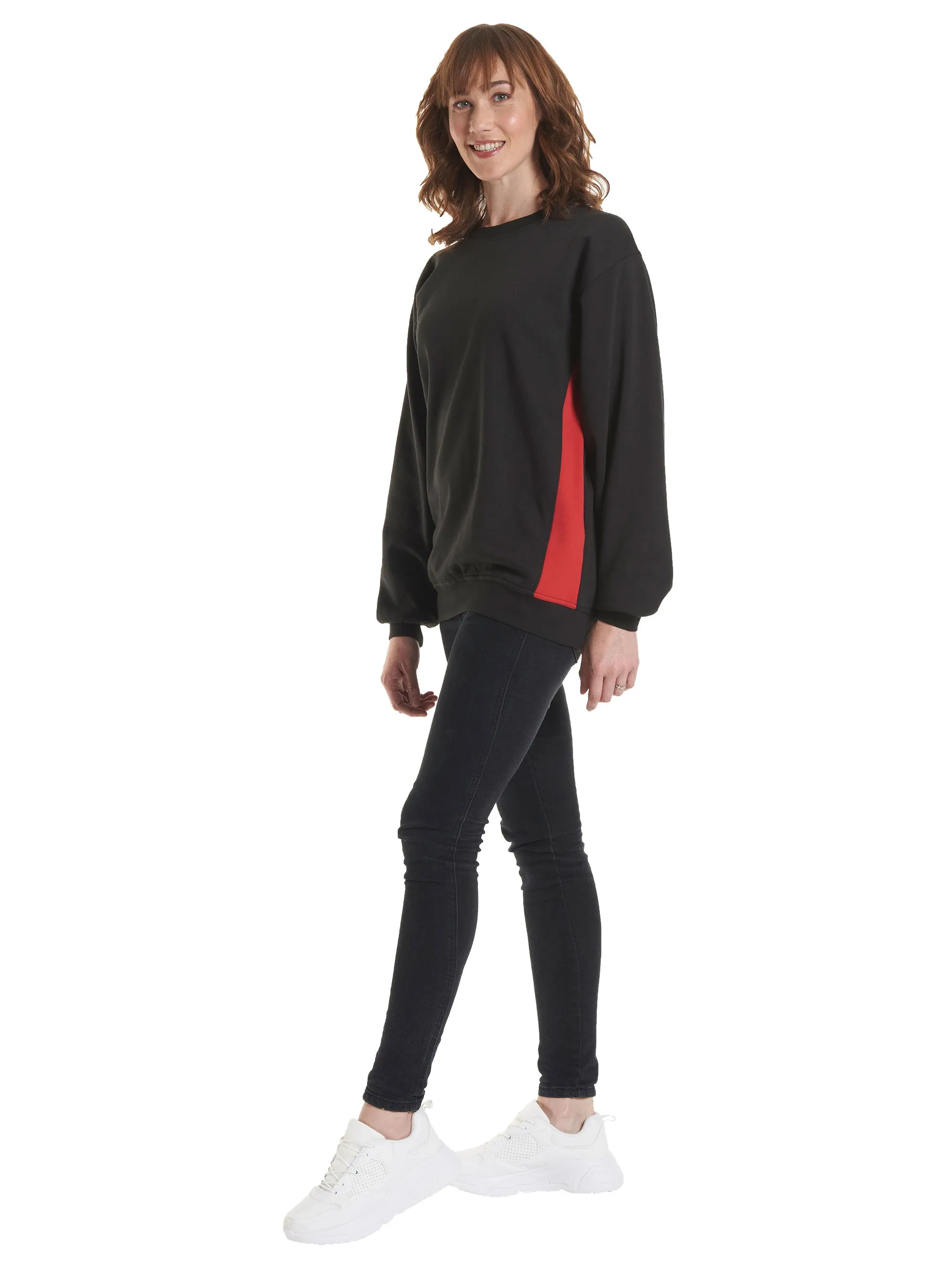 Two Tone Crew New Sweatshirt | Charcoal/Black