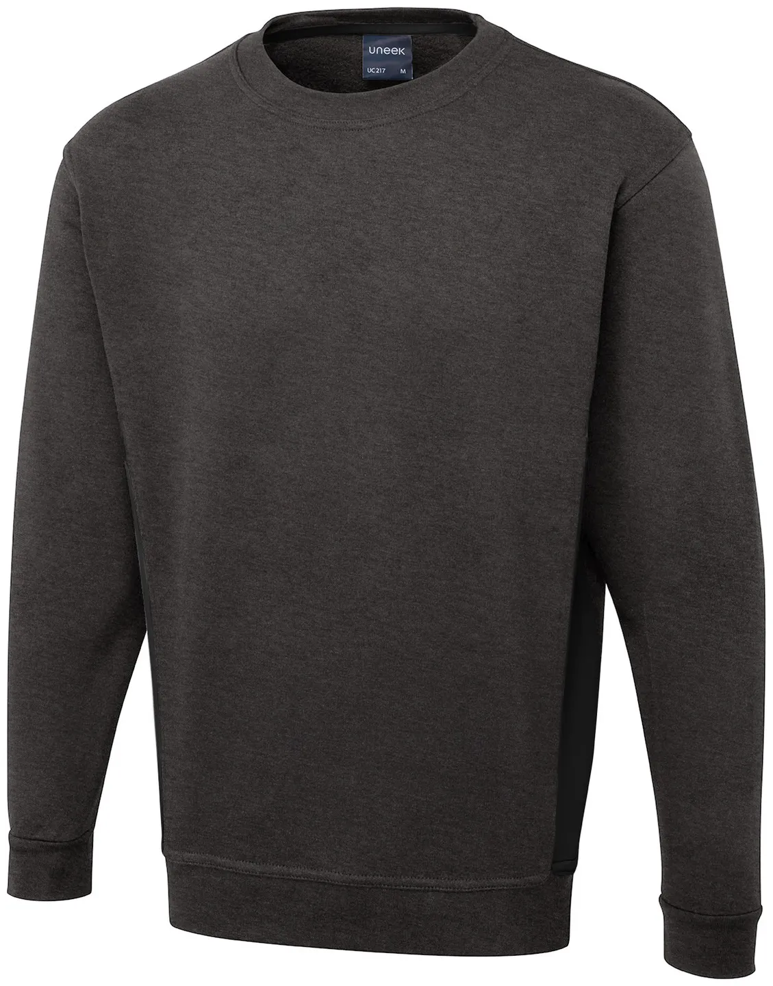 Two Tone Crew New Sweatshirt | Charcoal/Black