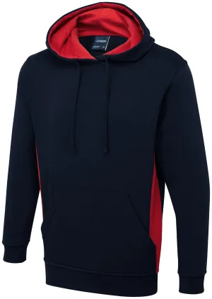 Two Tone Hooded Sweatshirt | Navy/Red