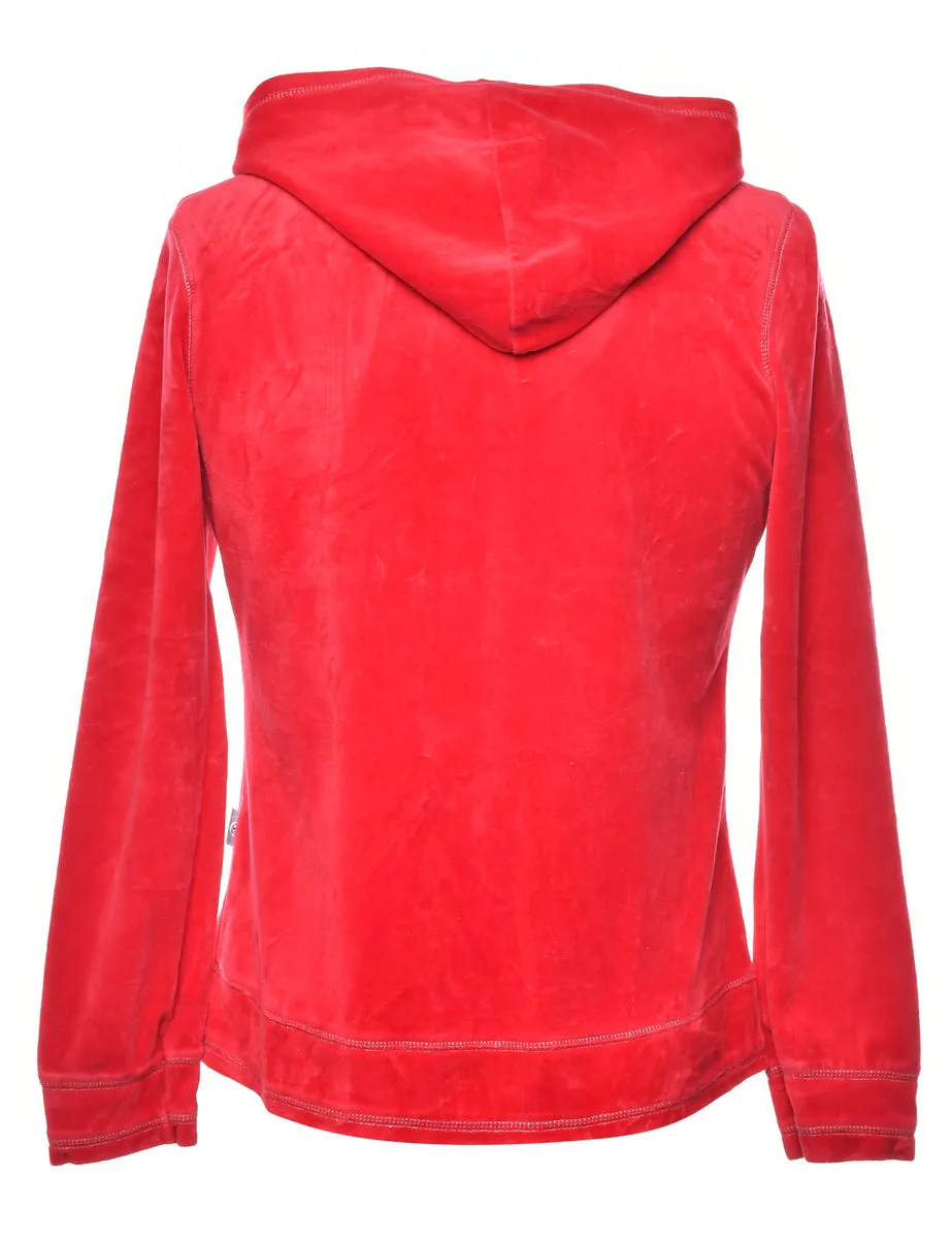 Velvet Hooded Sweatshirt - M