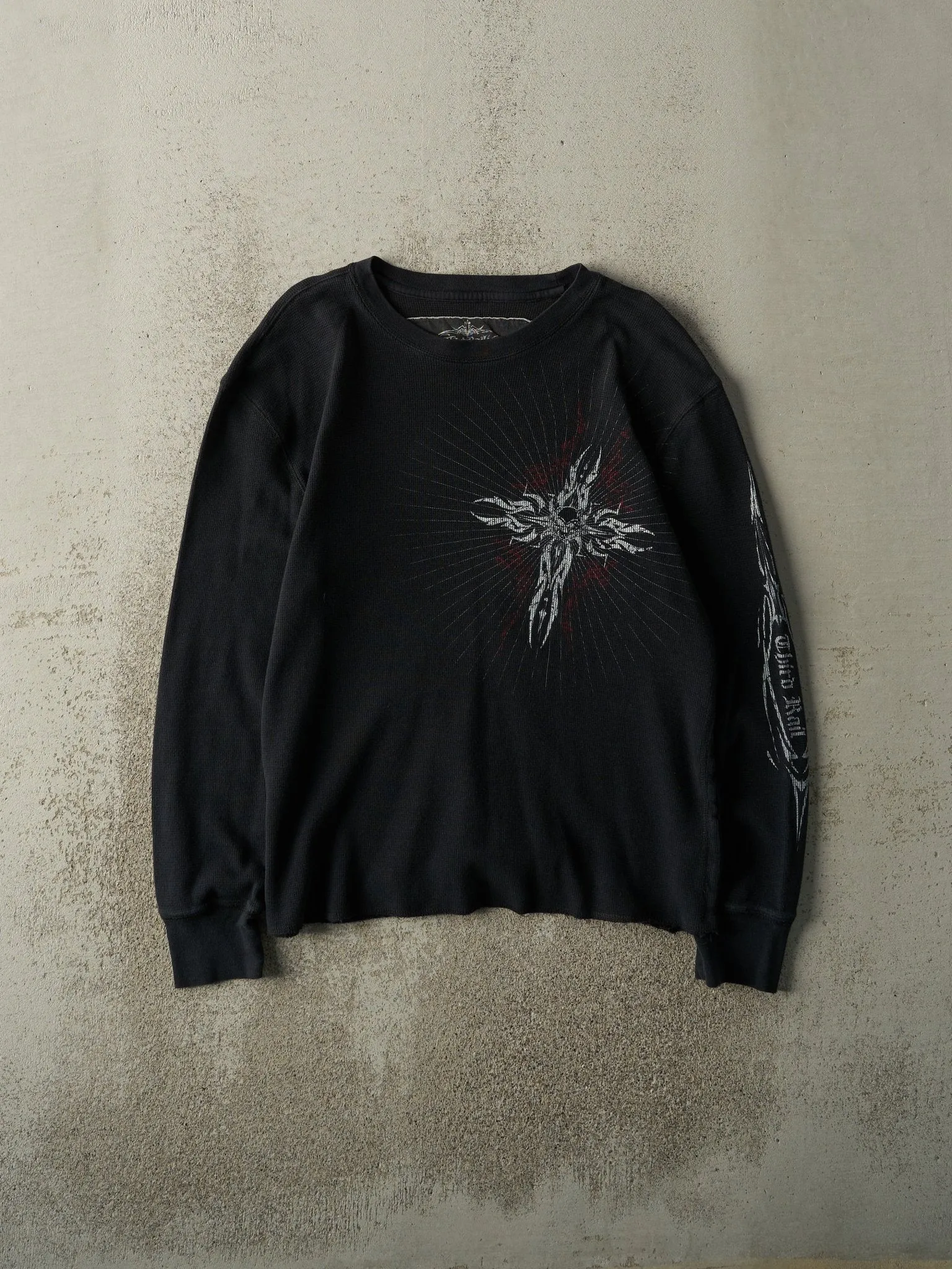 Vintage Y2K Black Third Rail Thermal Long Sleeve (M)