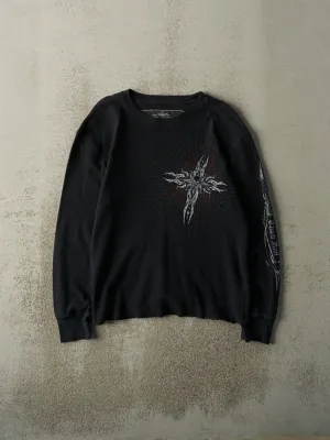 Vintage Y2K Black Third Rail Thermal Long Sleeve (M)