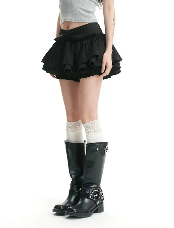 Waistband Layered Ruffle Mini Tutu Skirt