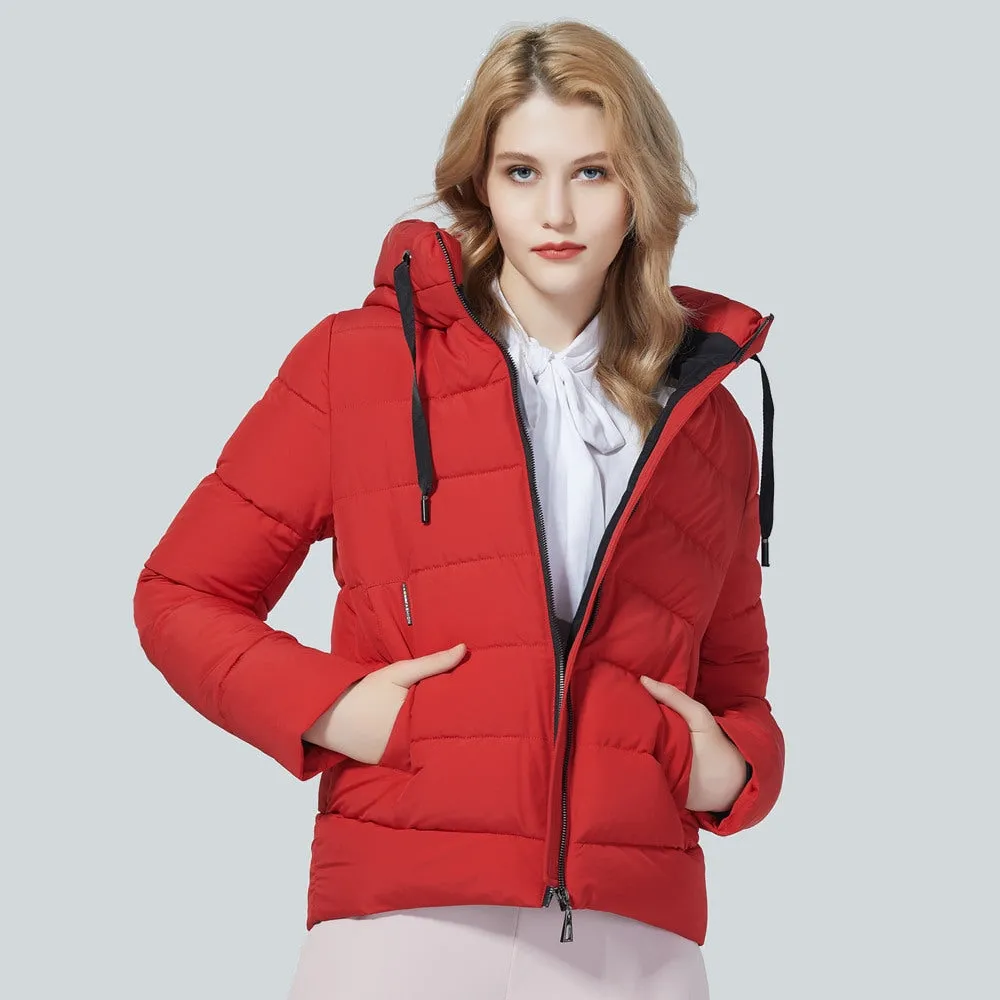Women's Lightweight Short Parka Jacket with Hood