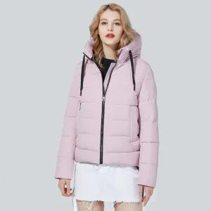 Women's Lightweight Short Parka Jacket with Hood