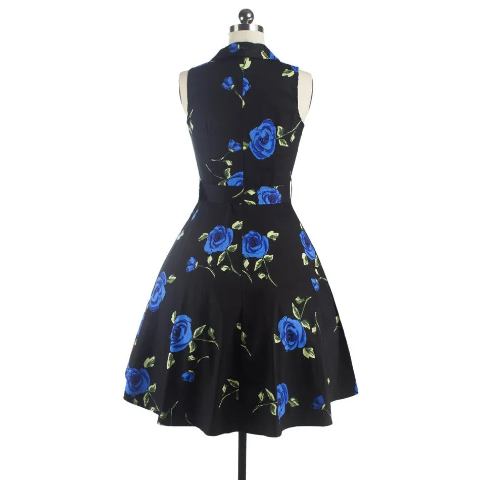 Women's Vintage Dress With Floral Print