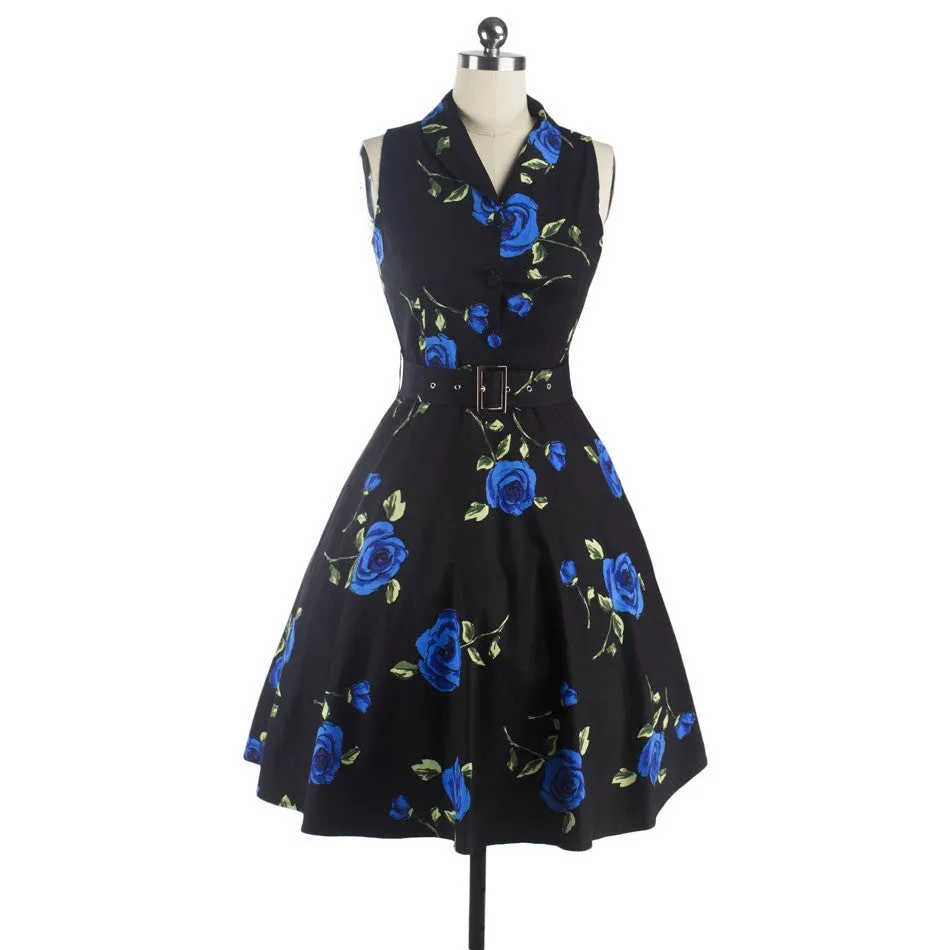 Women's Vintage Dress With Floral Print