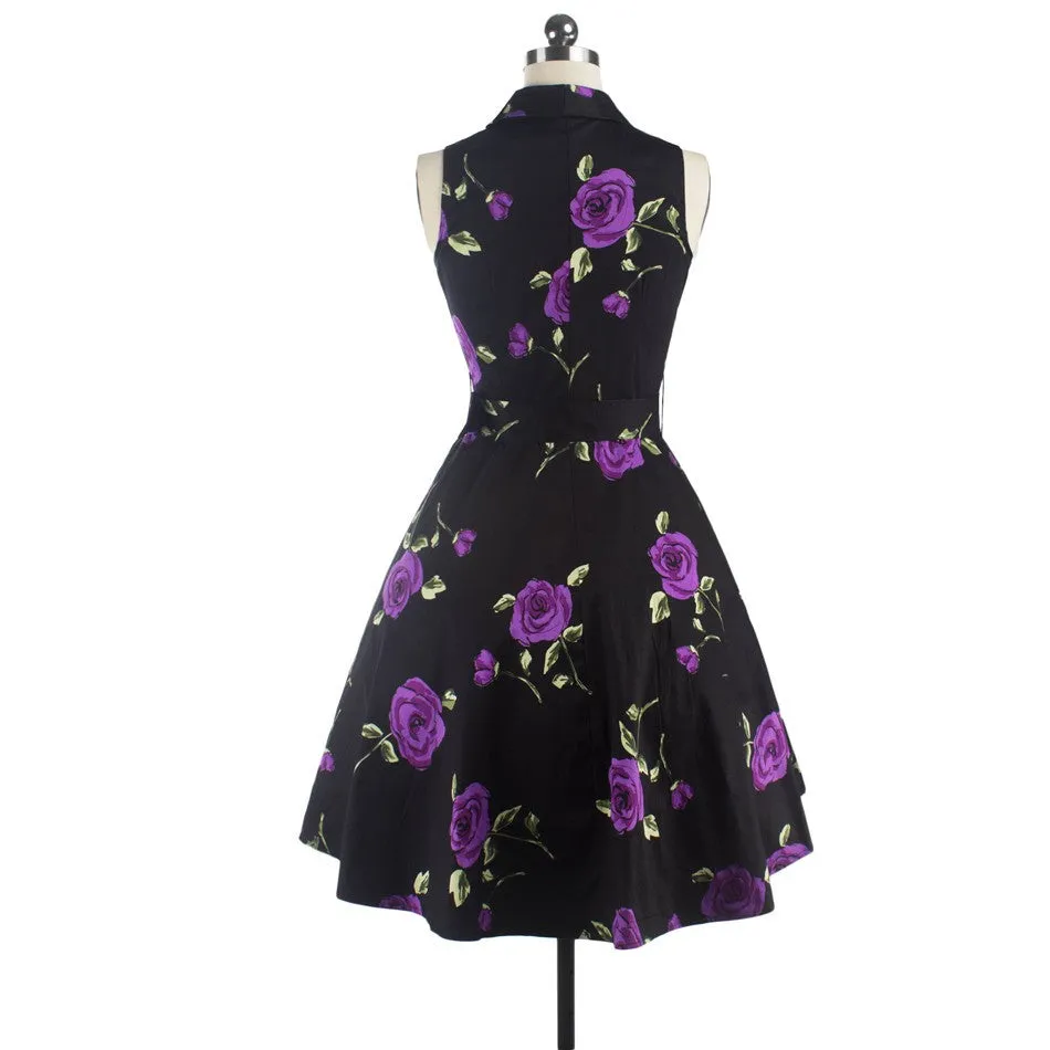 Women's Vintage Dress With Floral Print