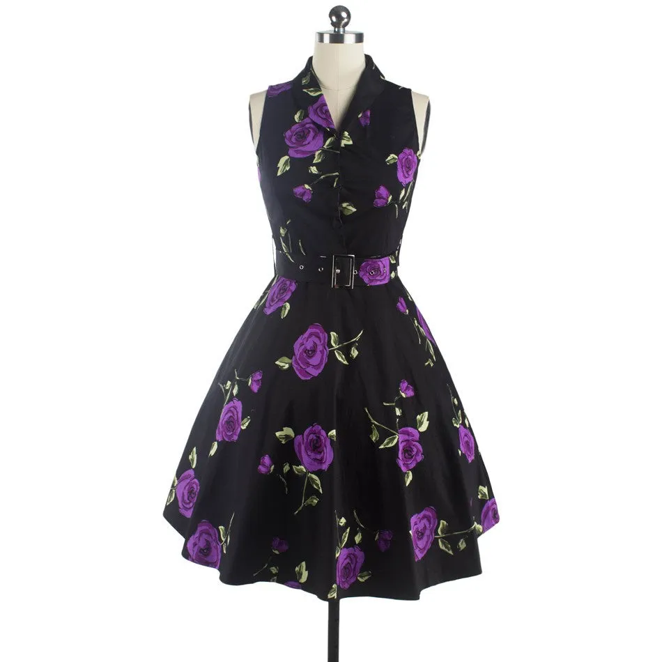 Women's Vintage Dress With Floral Print