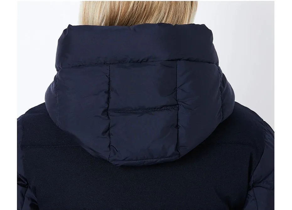 Women's Winter Windproof Warm Cotton-Padded Long Down Coat