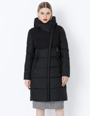 Women's Winter Windproof Warm Cotton-Padded Long Down Coat