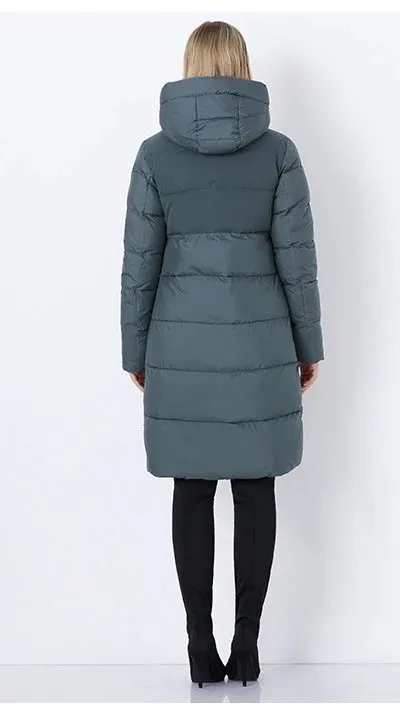Women's Winter Windproof Warm Cotton-Padded Long Down Coat