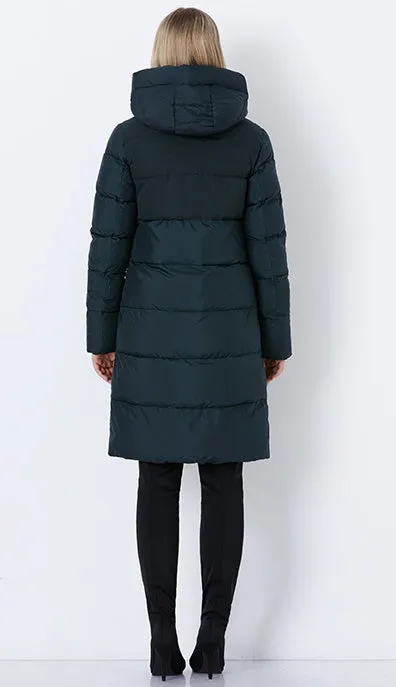Women's Winter Windproof Warm Cotton-Padded Long Down Coat