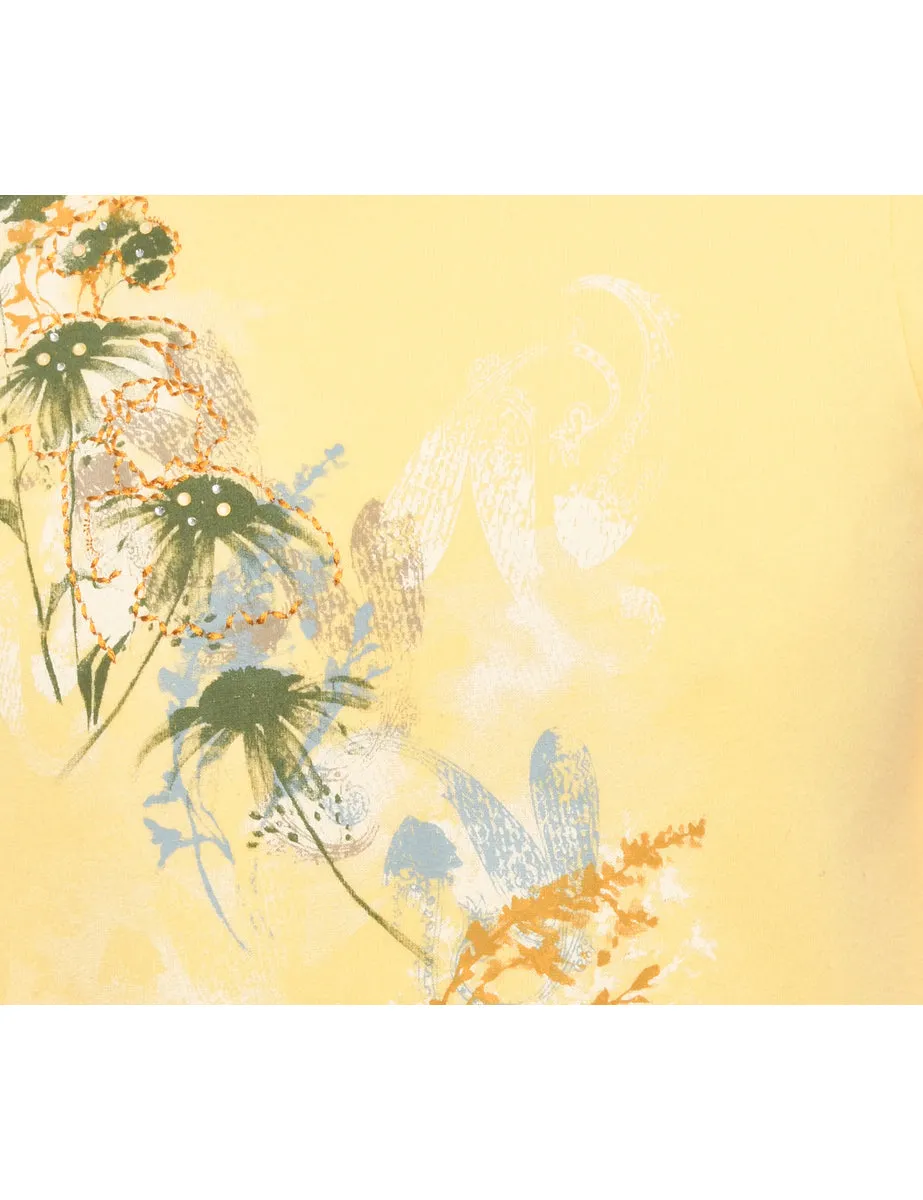 Yellow Breckenridge Printed Sweatshirt - S